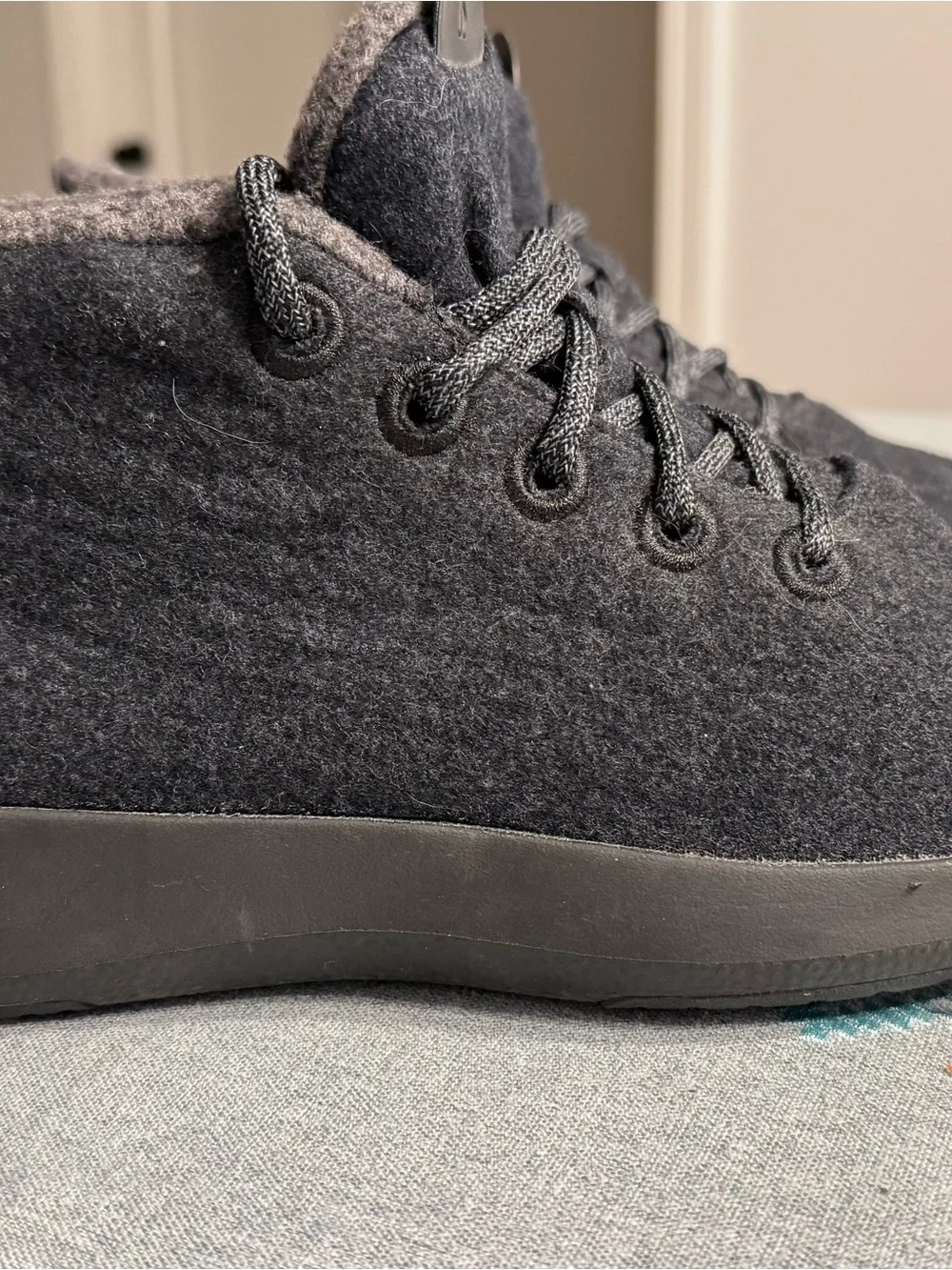 Allbirds Men’s Wool Runner-Up Mizzle Charcoal High Top Sneakers Size 10 Like New